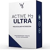 Active H2 Ultra Hydrogen Water Tablet - Optimize Health, Support Immunity, and Balance Antioxidants with Benefits of Molecular Hydrogen (1 Bottle, 60 Tablets)
