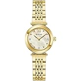 Bulova Ladies Classic Mini 2-Hand Quartz Watch, Diamond, Stainless Steel, Mother-of-Pearl Dial, 24.5mm