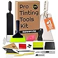 Charmier Window Tint Kit Vinyl Wrap Tool for Car Tinting Tools Windshield Back Window Squeegee Bulldozer Squeegee Scrubber Paddle Rubber for Car Wrapping Film Installation Auto Tint Kit Pro Set