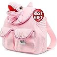 Pink Dinosaur Mini Backpack for Kids, Mini Backpack for Toddler Girls, Gift for 2 3 4 5 Year Old Girl Boy