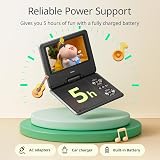 Yoton 9.5 Inch Portable DVD Player with 7.5 Inch Swivel Screen 6 Hours view 6