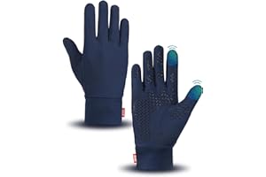 Aegend Lightweight Winter Gloves for Men Women, Warm Running Gloves Touchscreen Thermal Glove Liners for Cold Weather Driving, Cycling & Hiking, Non-Slip, Elastic Cuff, Stretchy, Durable