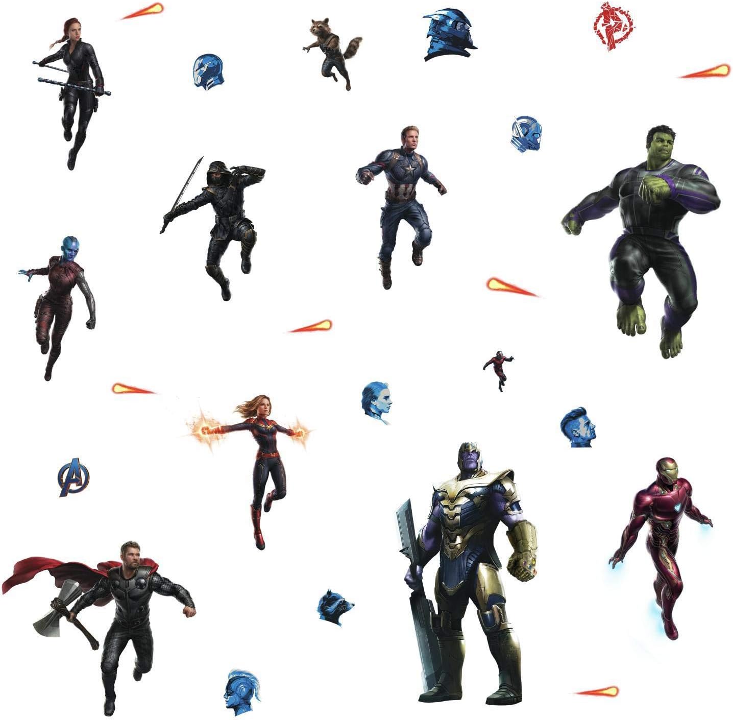 RoomMates RMK4047SCS Avengers: Endgame Peel and Stick Wall Decals,Black, Blue, Red - Image 4