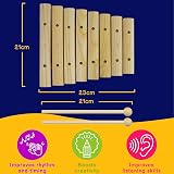 A-Star Wooden Xylophone 8 Notes Kids Instrument with 2 Wood Beaters view 2