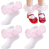 Santgoo Baby Girls Socks Toddler Ruffle Socks Infant Princess Dress Socks For Newborn baby