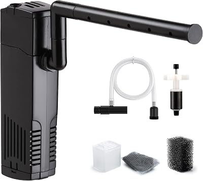NICREW Internal Aquarium Filter 40-80L Black with Dual Filtration