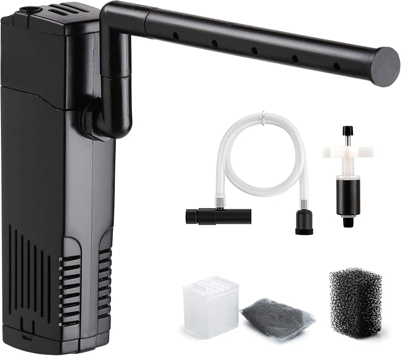 NICREW Internal Aquarium Filter 40-80L Black with Dual Filtration