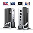 4URPC DisplayLink Docking Station Triple 4K@60Hz Monitor with 120W Power Adapter, Laptop Dock for Thunderbolt 5/4/3, USB C M1/M2/M3/M4 MacBook/Windows(Single 8K)/Chrome(3 HDMI, 2 DP, 6 USB, Ethernet)