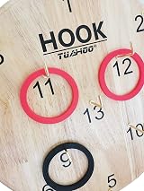 TUAHOO Hoopla Ring Toss Game Wooden Board Hookey for Kids Adults Indoor Outdoor view 7