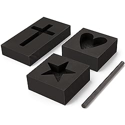 4 Pieces Graphite Ingot Molds,Upgrade Heart Star