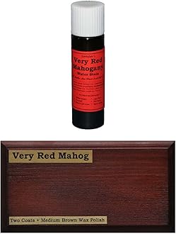 Littlefair'sWood Stain Water-Based - (Very Red Mahogany) – Non-Toxic, Eco-Friendly & Quick Drying - Easy-to-Apply, Concentrated Formula for All Wood Types – 15ml Tester Pot