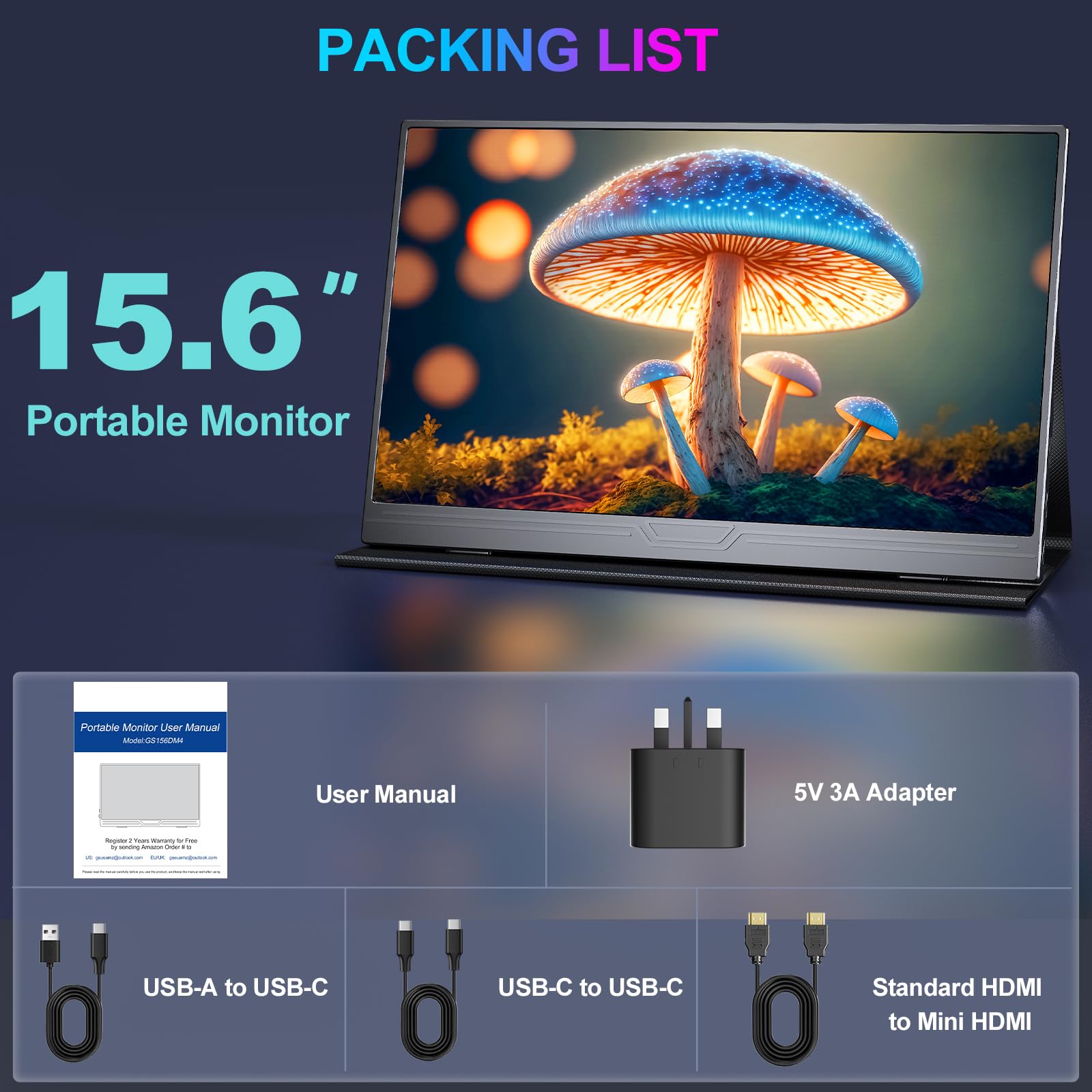 Coolhood Portable Monitor, 15.6 Inch 1080P Fhd Ips Second External Monitor With Usb-C Mini Hdmi Port, Second Screen Compatible With Pc, Laptop, Macbook, Gaming Device - View 8