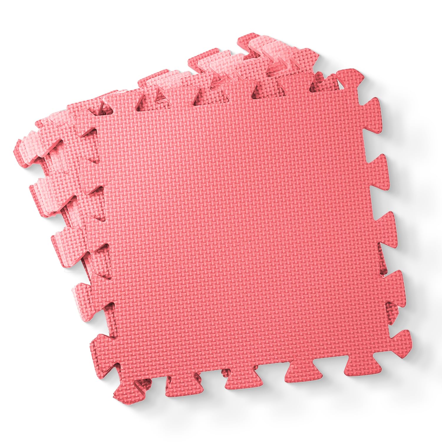 kidoola Foam Baby Play Mat (29x29cm) – Thick & Soft EVA Foam Interlocking Floor Tile Matting for Children – Safe & Comfortable 7mm Thick Play Flooring (9pc) - Pink — image 1