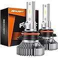 SEALIGHT LED Fog Light Bulbs, LED Bulbs 6000K Diamond White 400% Brightness, Plug And Play, Aviation Aluminum Body, DRL Halogen Bulb Replacement for Trucks Cars Vehicles (9006)