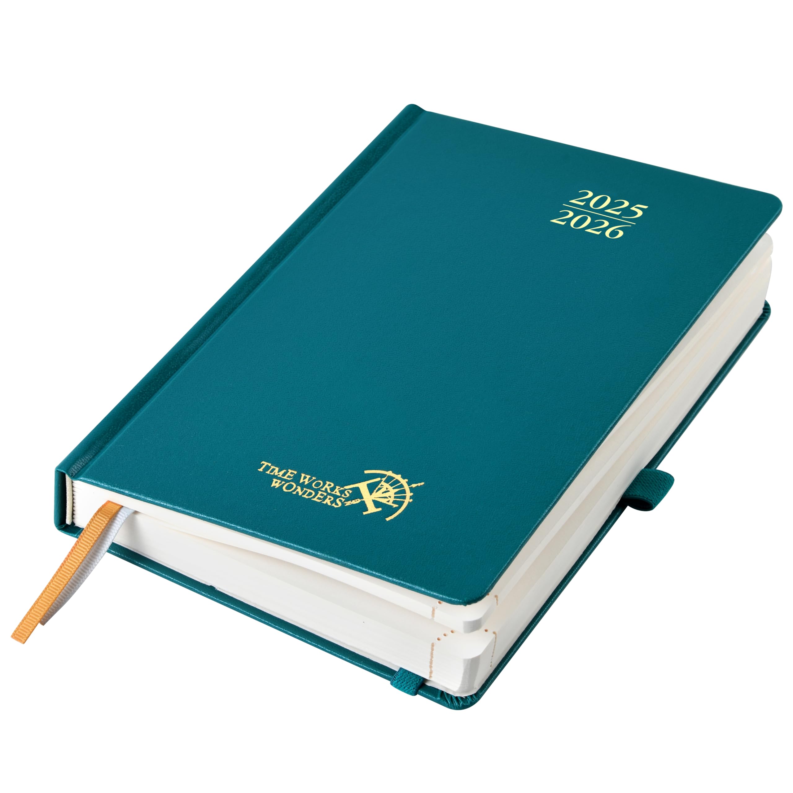 Photo 1 of POPRUN 2025-2026 Daily Planner One Page Per Day (Medium - 5.75" x 8.5") - Academic Calendar (July 2025 - June 2026), 2025 Day Appointment Book with Monthly Tabs, Hardcover - Pacific Green