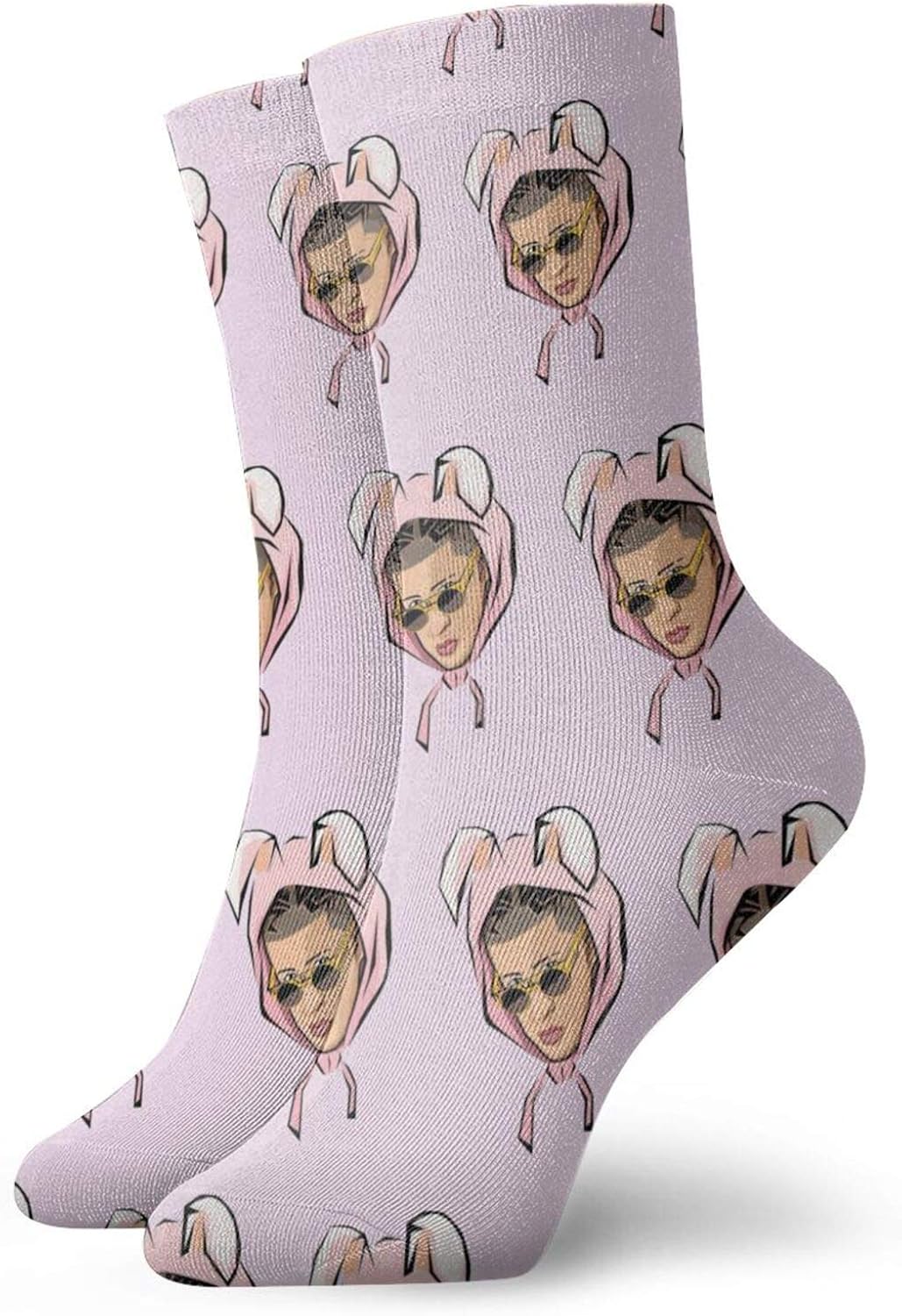 Yuanmeiju Bad Bunny Unisex Men & Womans Comfortable Casual Socks Short