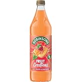 Robinsons Fruit Creations, Real Fruit Squash, Low Calorie, Delicious Peach and Raspberry, 1 Litre (Pack of 3)