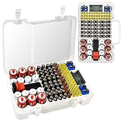 Battery Organizer Storage Case with Tester