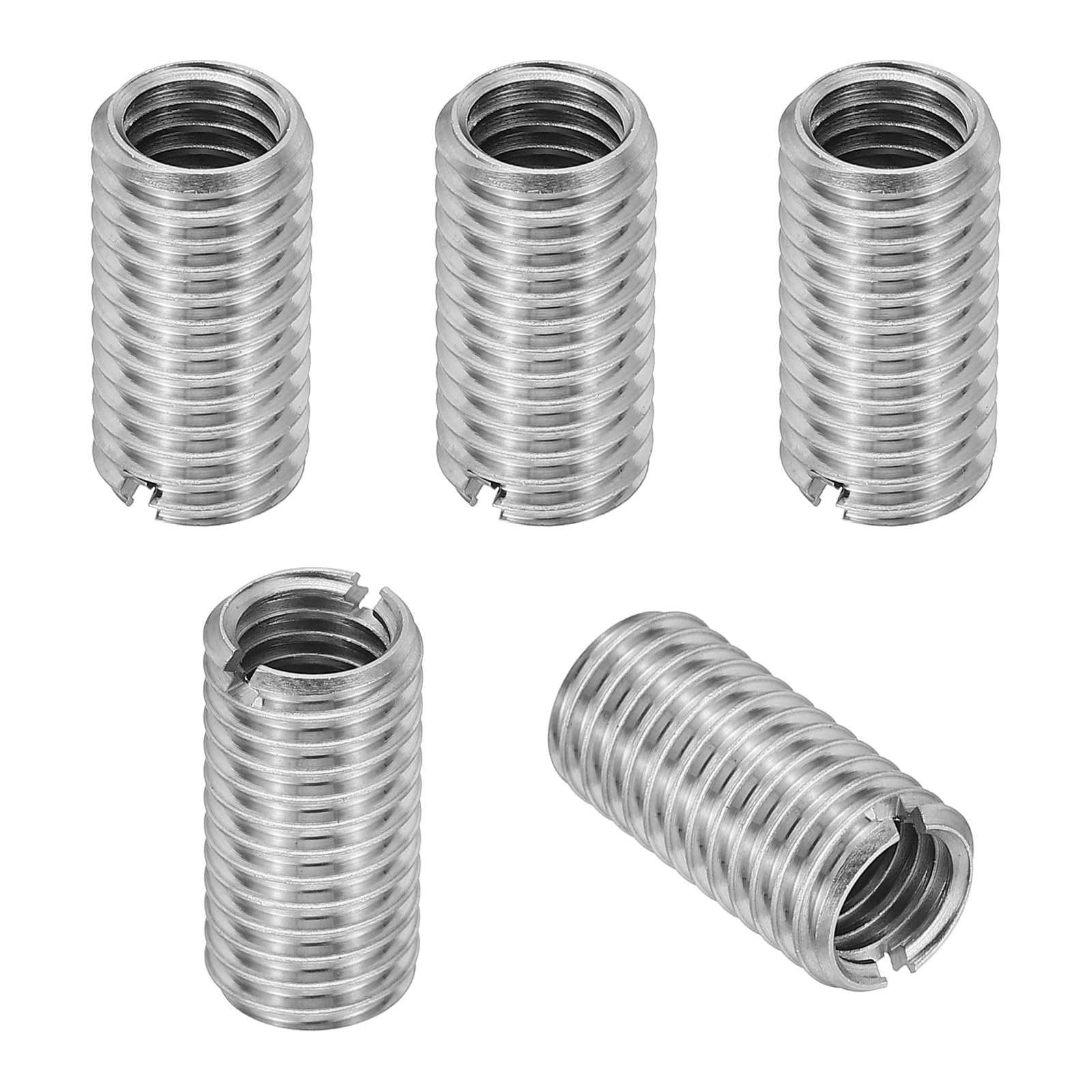 PATIKIL 316 Stainless Steel Thread Adapters Sleeve Reducing Nut, 5 Pcs M10 x 1.5 Male to M8 x 1.25 Female Repairing Insert Nut Screw Reducer Conversion Fastener 20mm