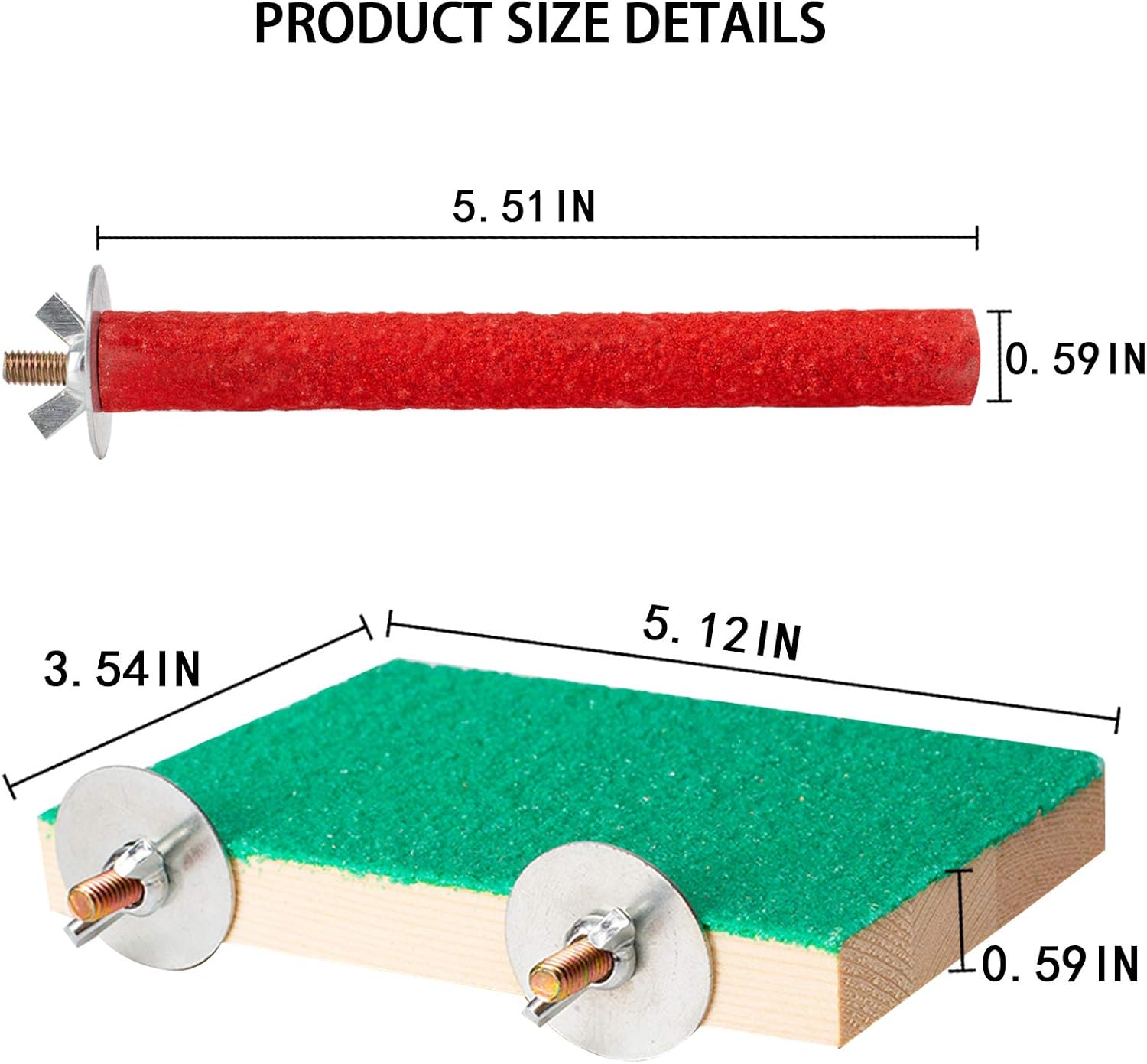 4PCS Bird Perch, Parrot perch, Parakeet perch, Premium wood parrot perches stand platform for bird cage, Bird perches for parrots, Parakeet perch Birdcage Stands, Birdcage Stands, Bird Cage Accessories : Pet Supplies