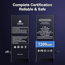 ElephantStory Battery for iPhone 13: New 0 Cycle