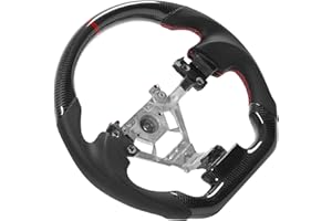 AKLOSIPY Custom Carbon Fiber Steering Wheel with Nappa Leather for 350Z 2003-2008 - Enhanced Grip & Stylish Design