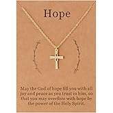 Lcherry Infinity Cross Necklace for Women Gold-plated Faith Cross Pendant Necklace Christian Baptism Confirmation Gifts for Women