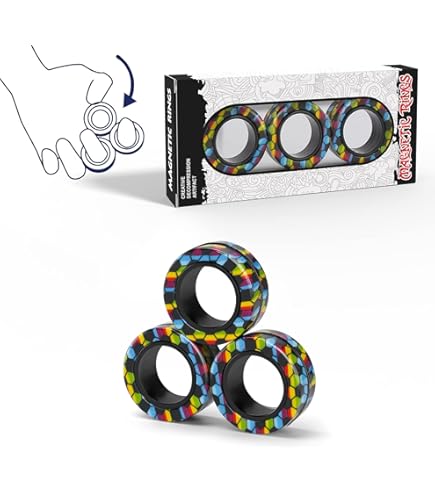 2 Anillos Plegables De Dedo Para Aliviar El Estrés – Juguete Antiestrés Silencioso Y Portátil Para Adultos Y Adolescentes, 4 Piezas