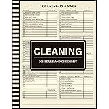 Cleaning Schedule And Checklist: Daily Weekly And Monthly Cleaning Schedule Checklist Planner | Household Chores with Check L