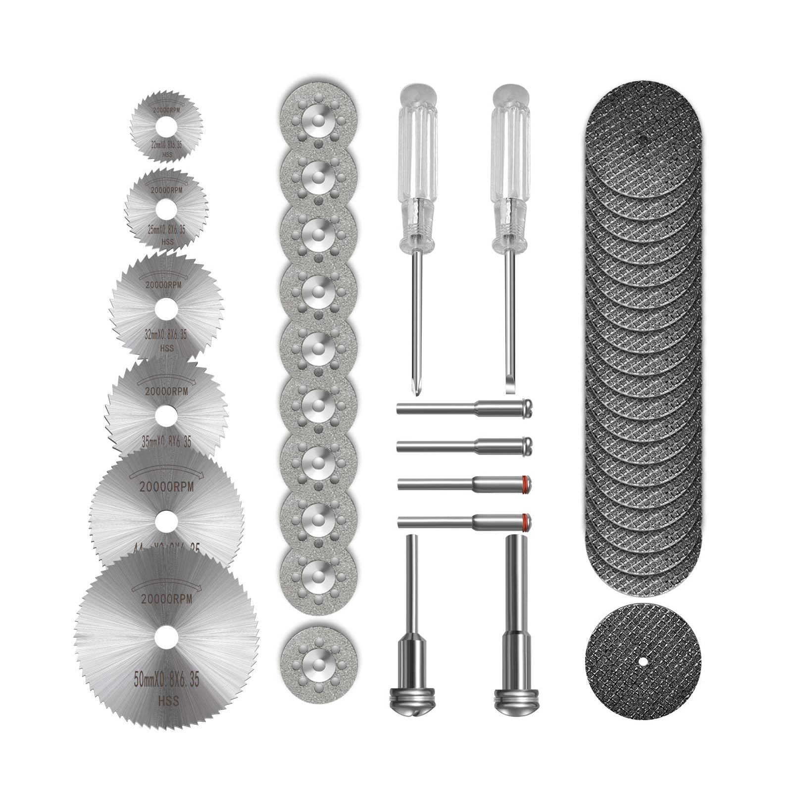 Dremel Cutting Discs for Rotary Tool - 36pcs Diamond Cutting Wheels, Plastic, Metal Cutting