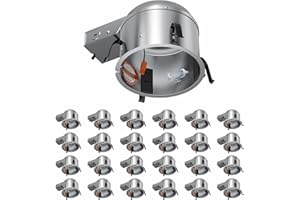 Anyhome 24 Pack 6 Inch Recessed Lighting Housing Shallow, 2024 Version IC Rated & Air Tight Can Light Housing, Recessed Retrofit Downlight Housing, TP24 Connector, ETL Listed