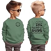 GLIGLITTR Birthday Boys Sweatshirt Birthday Dude Outfits Shirts Toddler Baby Boy 1th 2nd 3rd 4th 5th Bday Party Pullover Tops