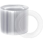 FOCUSLINE 7 Inch Clear Plastic Plates, 100 Count Disposable Heavy Duty Salad Dessert Plates, Premium Hard Plastic for Weddings, Parties & Events
