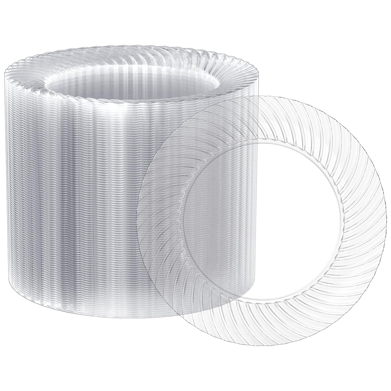 Photo 1 of FOCUSLINE 7 Inch Clear Plastic Plates, 100 Count Disposable Heavy Duty Salad Dessert Plates, Premium Hard Plastic for Weddings, Parties & Events
