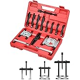 DAYUAN 14Pcs Bearing Separator Puller Set, Bearings Splitters Puller Tool | Heavy Duty 5 Ton Capacity, 2" &amp; 3" Bearing Separators, Drop-Forged Steel, 4 Sets Push-Puller Legs, Red Storage Case
