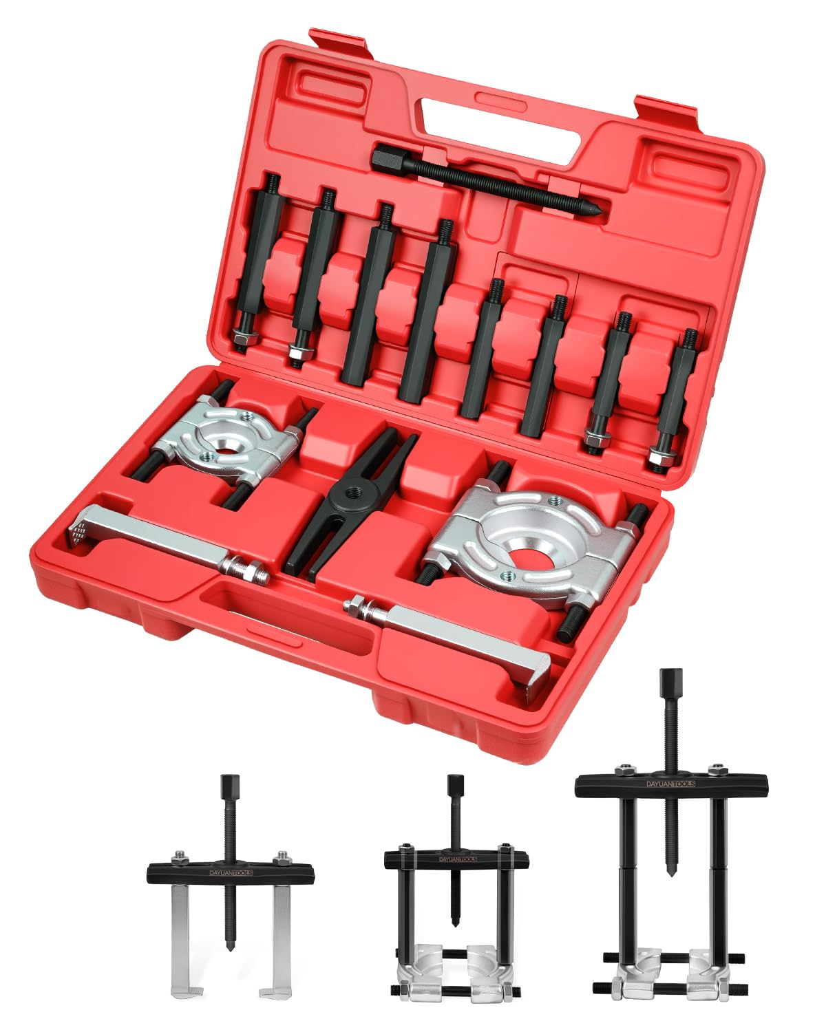Photo 1 of 14pcs Bearing Separator Puller Set, Heavy Duty 5 Ton Capacity 2" and 3" Bearings Splitters Puller Kit