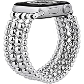 MOFREE Band Compatible with Apple Watch 38mm 40mm 41mm 42mm 44mm 45mm, Beaded Bracelet Women Fashion Handmade Elastic Stretch Strap for iWatch Series 10/9/87/SE/6/5/4/3/2/1 Bands