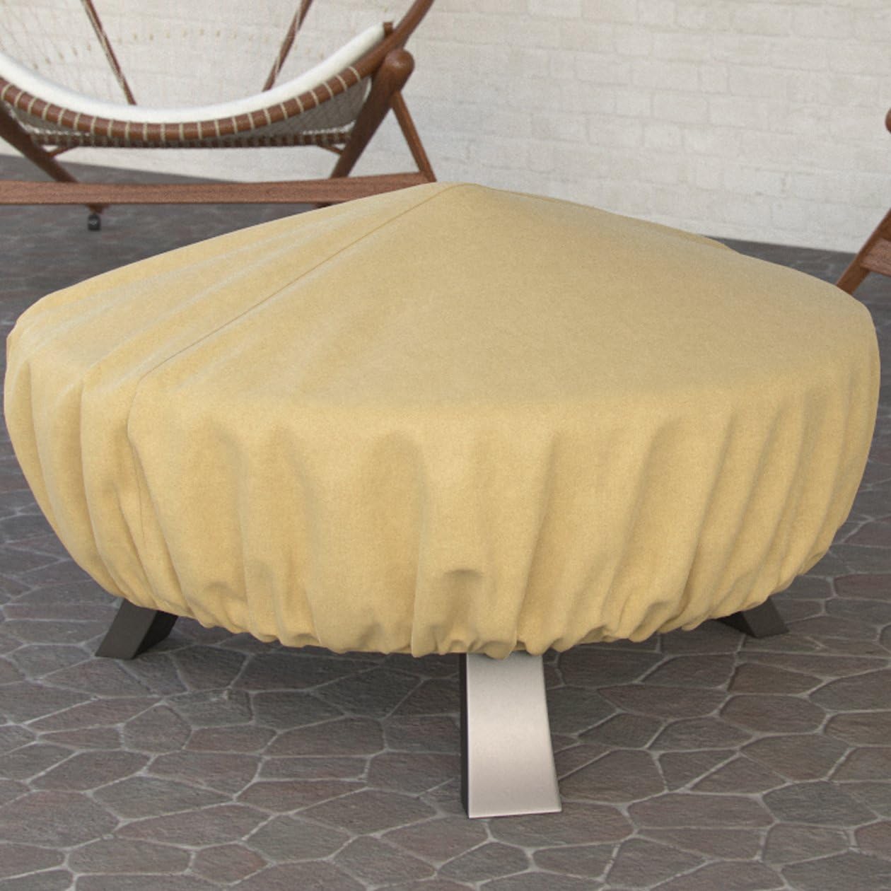 Dura Covers Fade Proof Tane 44" Heavy Duty Round Fire Pit Cover - Durable and Water Resistant Firepit Cover, Large