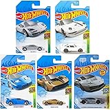 Hot Wheels Super Car Exotics Madness 5 Pack Random Diecast Bundle Set with Various Lambos, Lotus, Porsches, Mclarens, Paganis