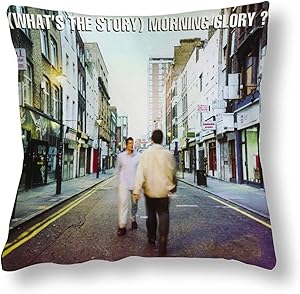 Rockfeeltee Soft Satin Throw Pillow Case Oasis Definitely Maybe (1) Home Decor Pillow Cases Cushion Cover 18''×18''