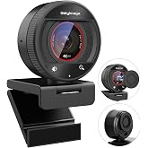 4K Webcam for PC Computer PDAF Autofocus with Built-in Microphone Windows | 1080P@60fps, Privacy Cover, Dual Noise Cancel Mics, 8X Digital Zoom, 78&deg; FOV, Compatible Zoom Teams Twitch Google Meet