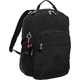 Kipling Seoul Go Laptop, Padded, Adjustable Backpack Straps, Zip Closure (One Size, Black Tonal)