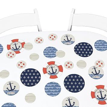 Ahoy Nautical Party Table Confetti Set Of 27 Amazon Co Uk