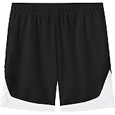 MIVEI Boys Athletic Shorts with Zipper Pockets Dri Fit Quick Dry Basketball Soccer Mesh Youth Kids Gym Elastic Waistband