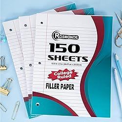 Rosmonde Loose Leaf Paper, 900 Sheets, 6