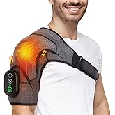 Cordless Shoulder Heating Pad with Massage, FSA Eligible Items List, Shoulder Massager Heated Wrap for Rotator Cuff, Heated Shoulder Brace HSA Approved Products Only Heating Pad
