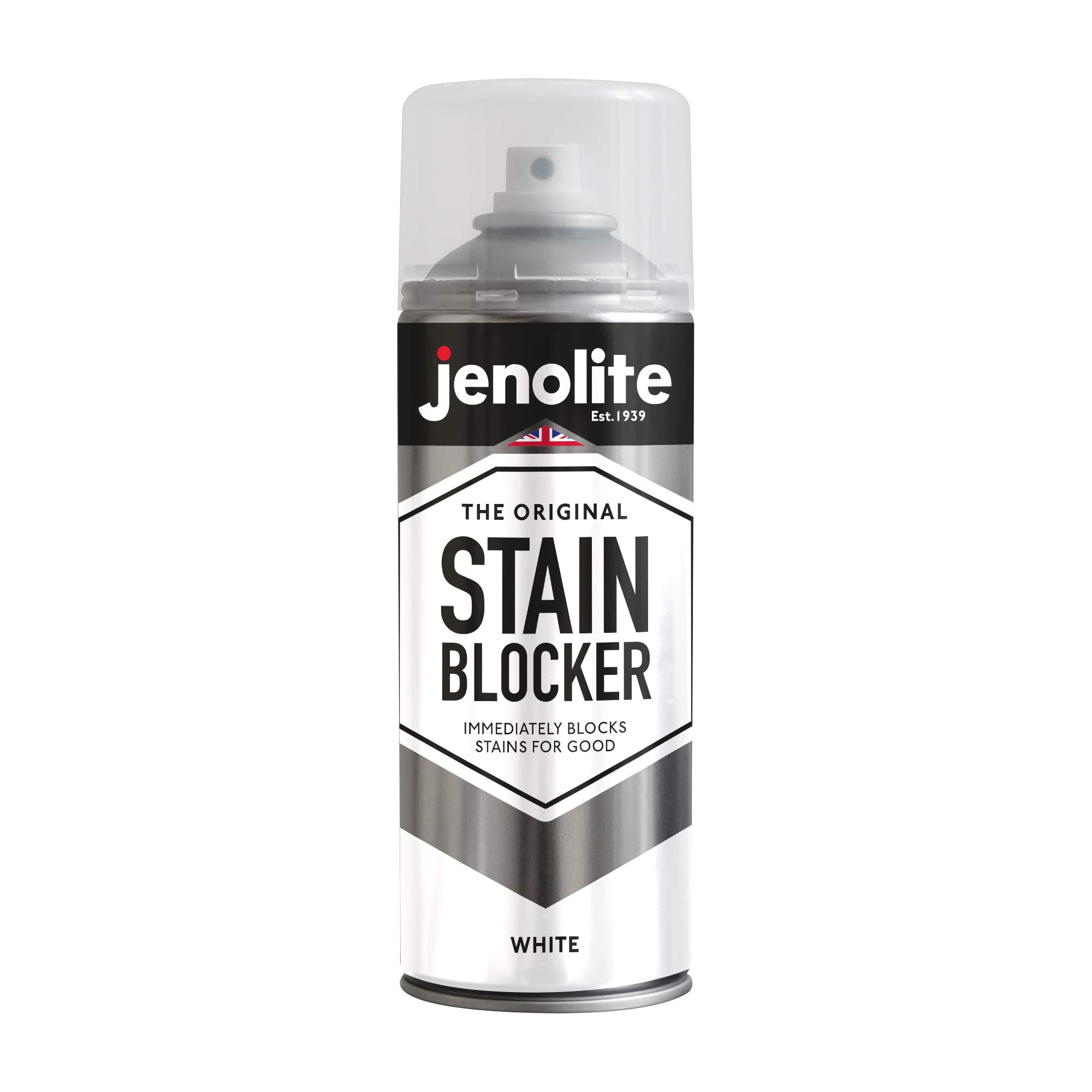 JENOLITE Stain Blocker Paint | WHITE | 400ml | Damp Seal & Stain Blocking Spray Paint | Damp & Anti Mould Paint For Walls & Ceilings | Immediately Block Stains, Mould & Mildew