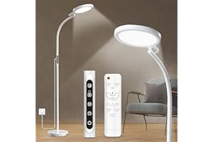 SOZAPOOTY Light Therapy Lamp, LED 10000 Lux Floor Happy Therapy Light, UV-Free Sun Lamp with 5 Brightness & 5 Color Temperatures, 3 Heights for Apartment/Office/Home