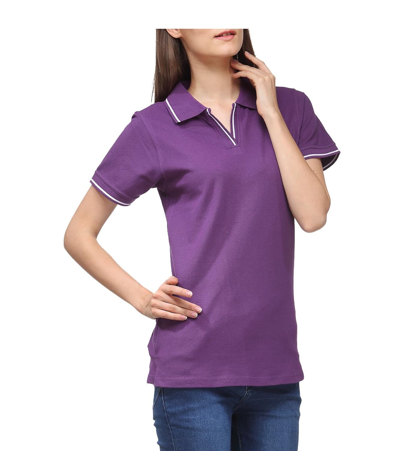 scott women's premium cotton polo t-shirt