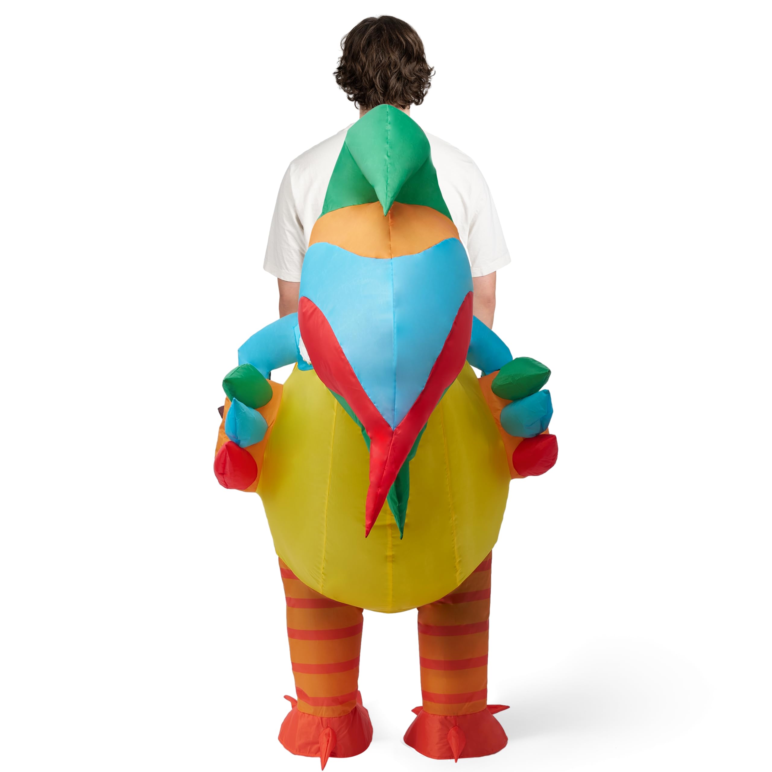 Spooktacular Creations Chicken Inflatable Costume Adult, Ride on Rooster Blow Up Funny Costume for Halloween Themed Parties